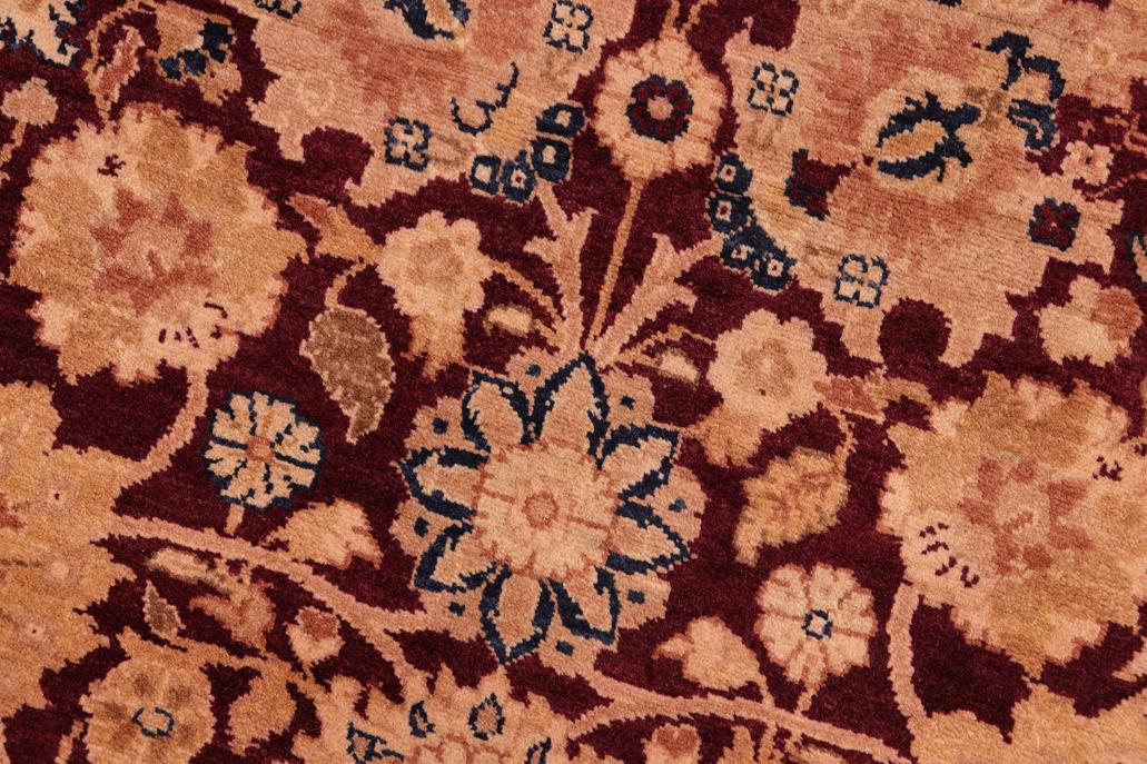 Vintage Tabriz Kellee Aubergine/Brown Wool Rug - 8'2'' x 10'5''