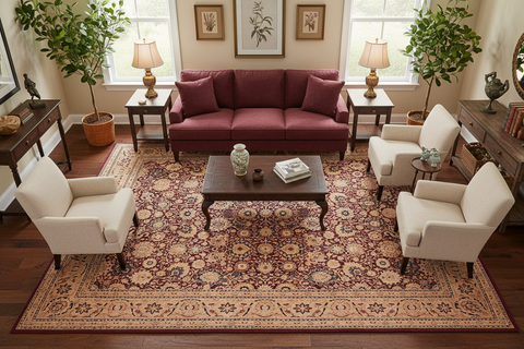 handmade Transitional Tabriz Aubergine Lt. Brown Hand Knotted RECTANGLE 100% WOOL area rug 8 x 10