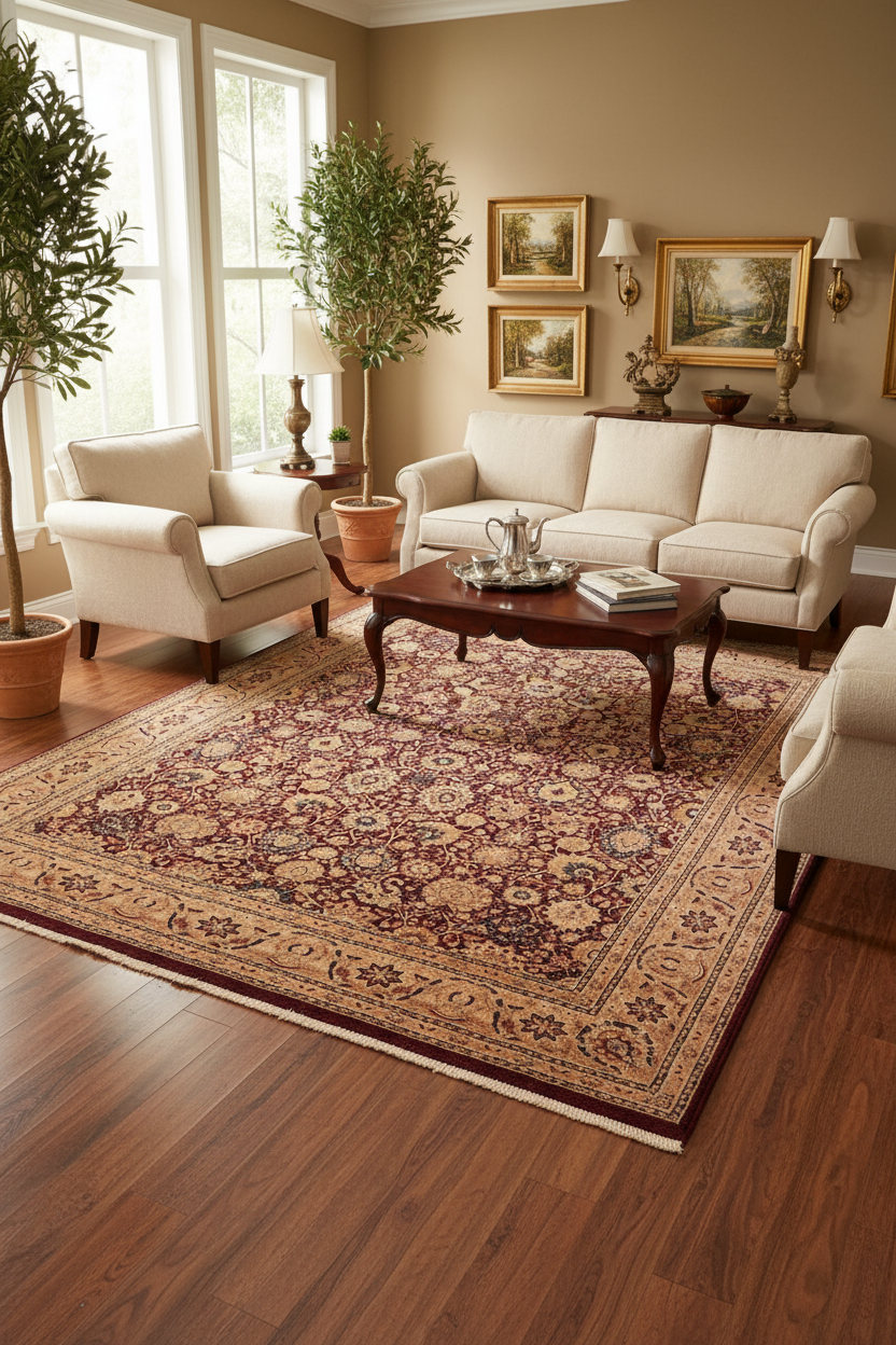 Vintage Tabriz Kellee Aubergine/Brown Wool Rug - 8'2'' x 10'5''