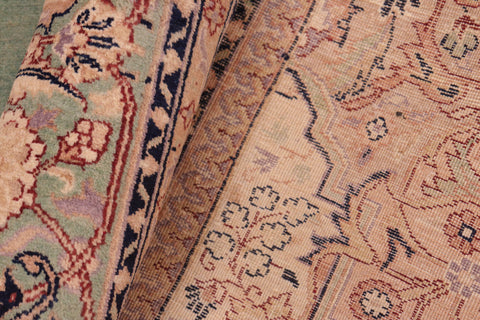 handmade Traditional  Lt. Green Lt. Green Hand Knotted RECTANGLE 100% WOOL area rug 8 x 10