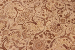 handmade Traditional Lahore Gold Tan Hand Knotted RECTANGLE 100% WOOL area rug 8'X10'