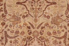 handmade Traditional Lahore Gold Tan Hand Knotted RECTANGLE 100% WOOL area rug 8'X10'