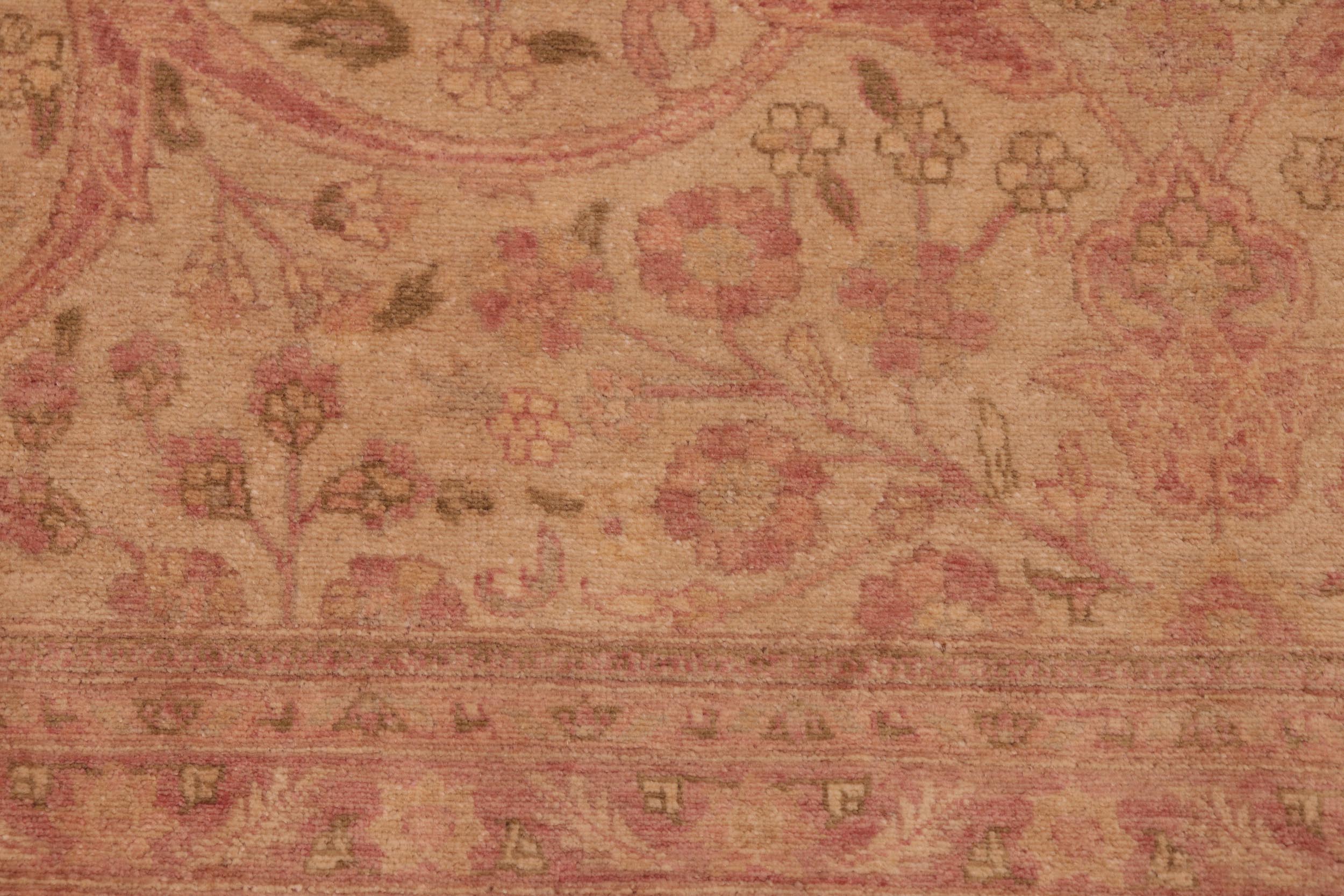 handmade Transitional Lahore Tan Green Hand Knotted RECTANGLE 100% WOOL area rug 8' x 10'