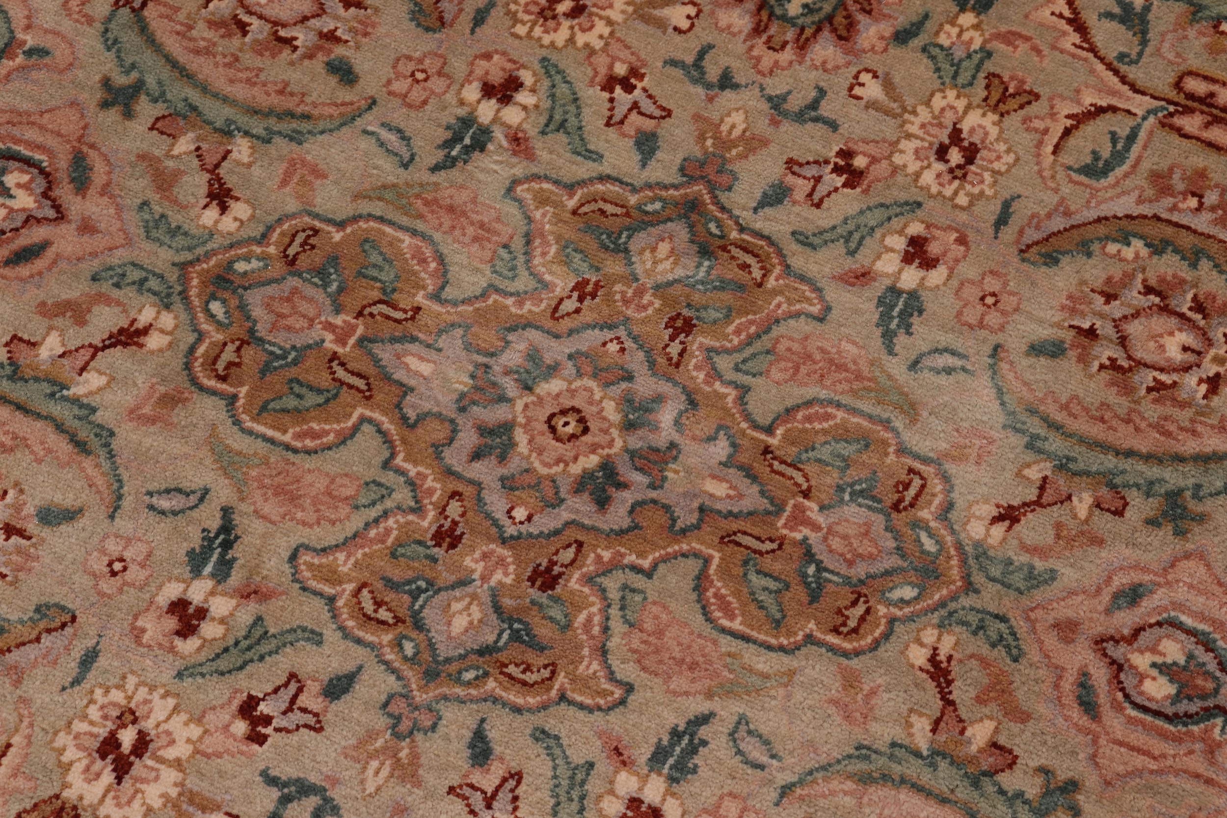 handmade Transitional  Lt. Green Gray Hand Knotted RECTANGLE 100% WOOL area rug 8' x 10'