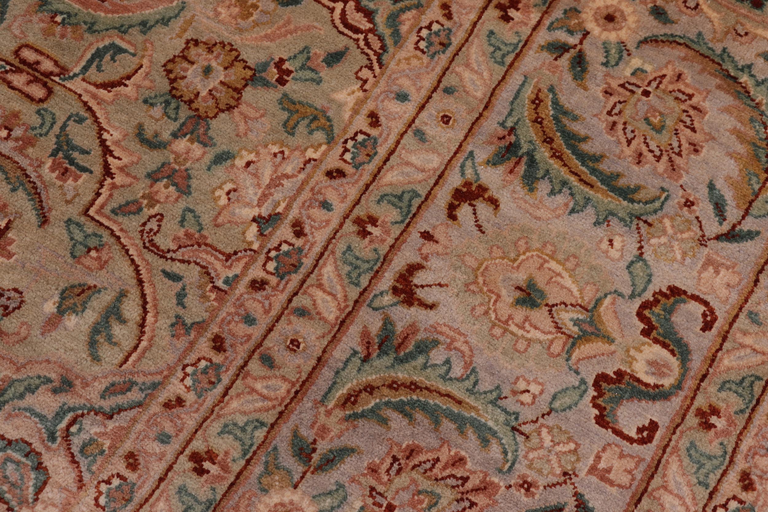 handmade Transitional  Lt. Green Gray Hand Knotted RECTANGLE 100% WOOL area rug 8' x 10'