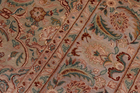 handmade Transitional  Lt. Green Gray Hand Knotted RECTANGLE 100% WOOL area rug 8' x 10'