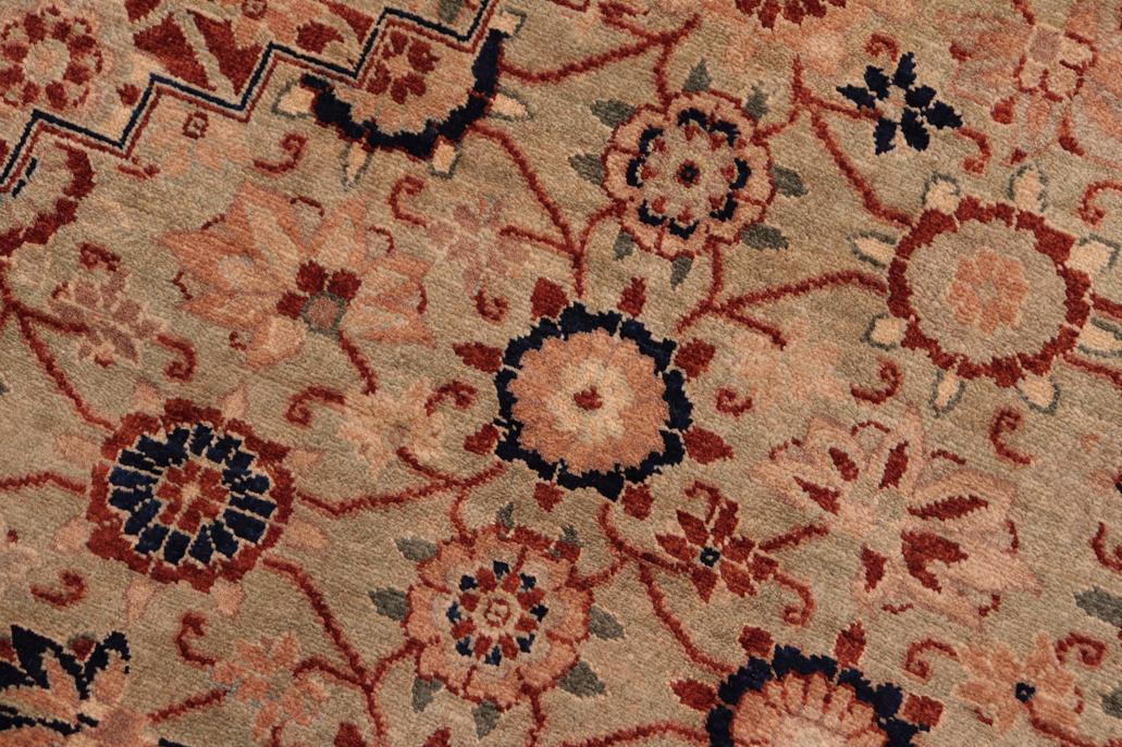 handmade Traditional Bakshi Rust Drk. Blue Hand Knotted RECTANGLE 100% WOOL area rug 8'X11'