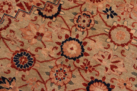 handmade Traditional Bakshi Rust Drk. Blue Hand Knotted RECTANGLE 100% WOOL area rug 8' x 11'