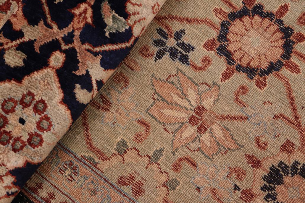 handmade Traditional Bakshi Rust Drk. Blue Hand Knotted RECTANGLE 100% WOOL area rug 8'X11'