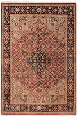 handmade Traditional Bakshi Rust Drk. Blue Hand Knotted RECTANGLE 100% WOOL area rug 8'X11'