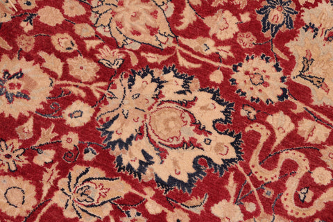 handmade Transitional Anmol Agra Red Blue Hand Knotted RECTANGLE 100% WOOL area rug 8 x 10