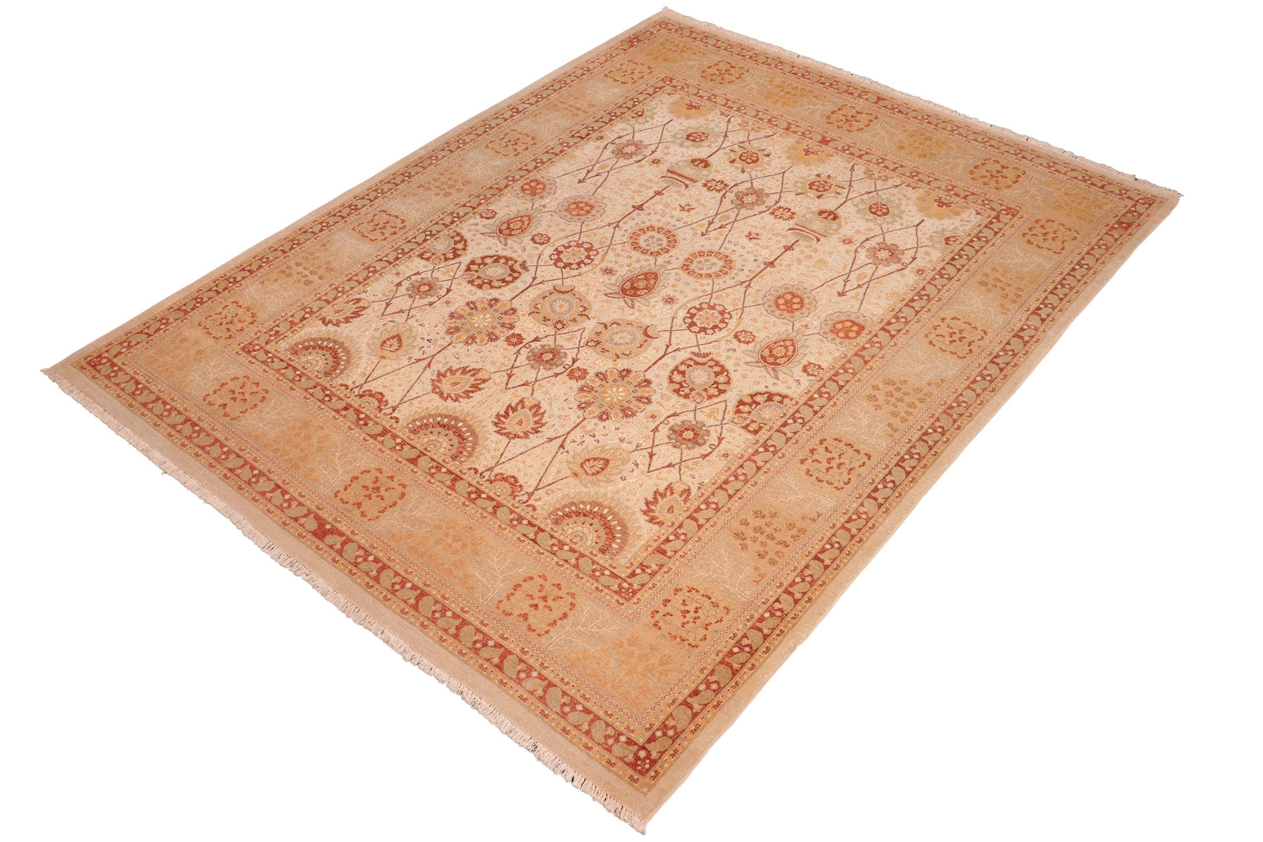 handmade Traditional Kafkaz Gray Brown Hand Knotted RECTANGLE 100% WOOL area rug 8' x 10'