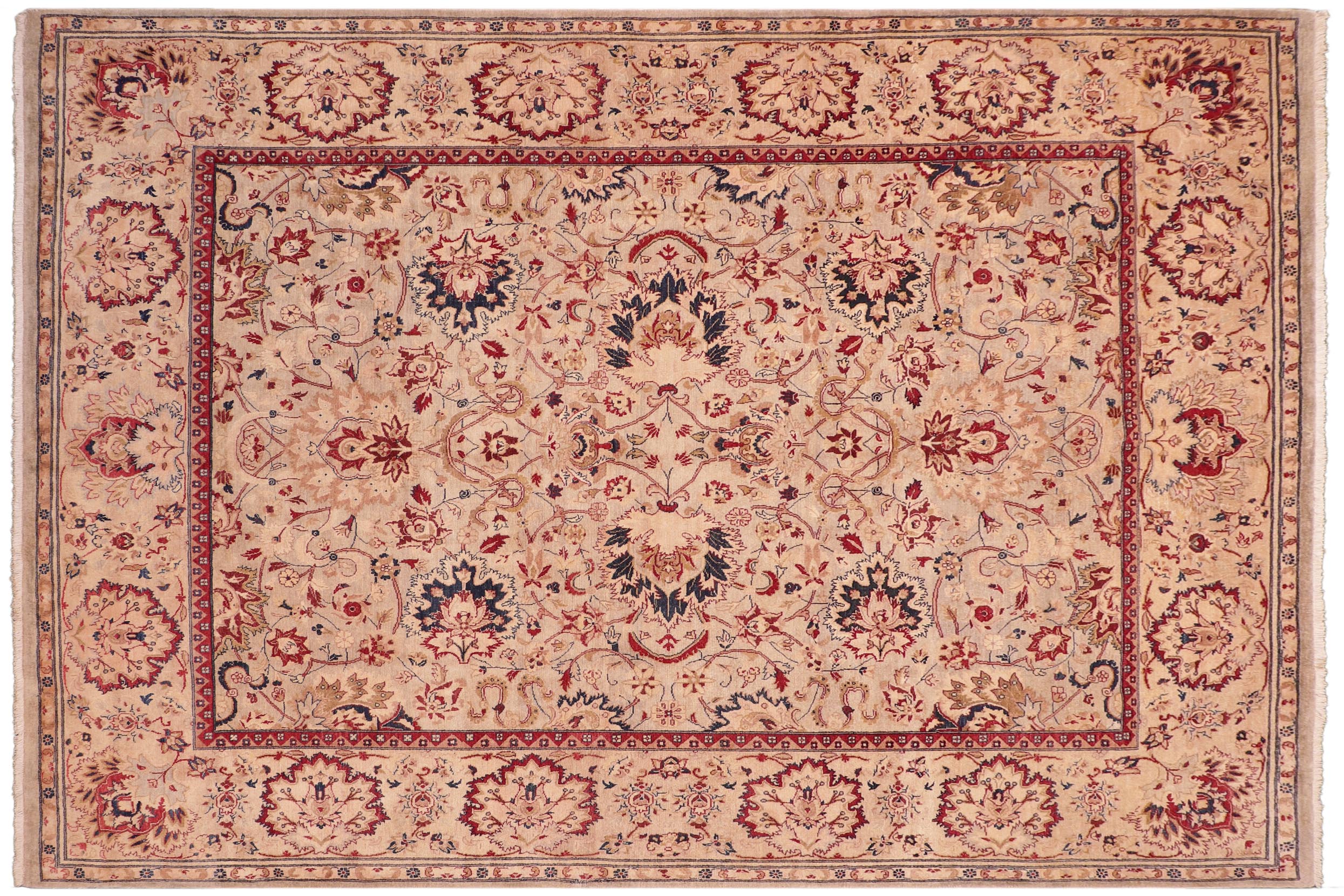 handmade Transitional Sultan Gray Lt. Brown Hand Knotted RECTANGLE 100% WOOL area rug 8x10
