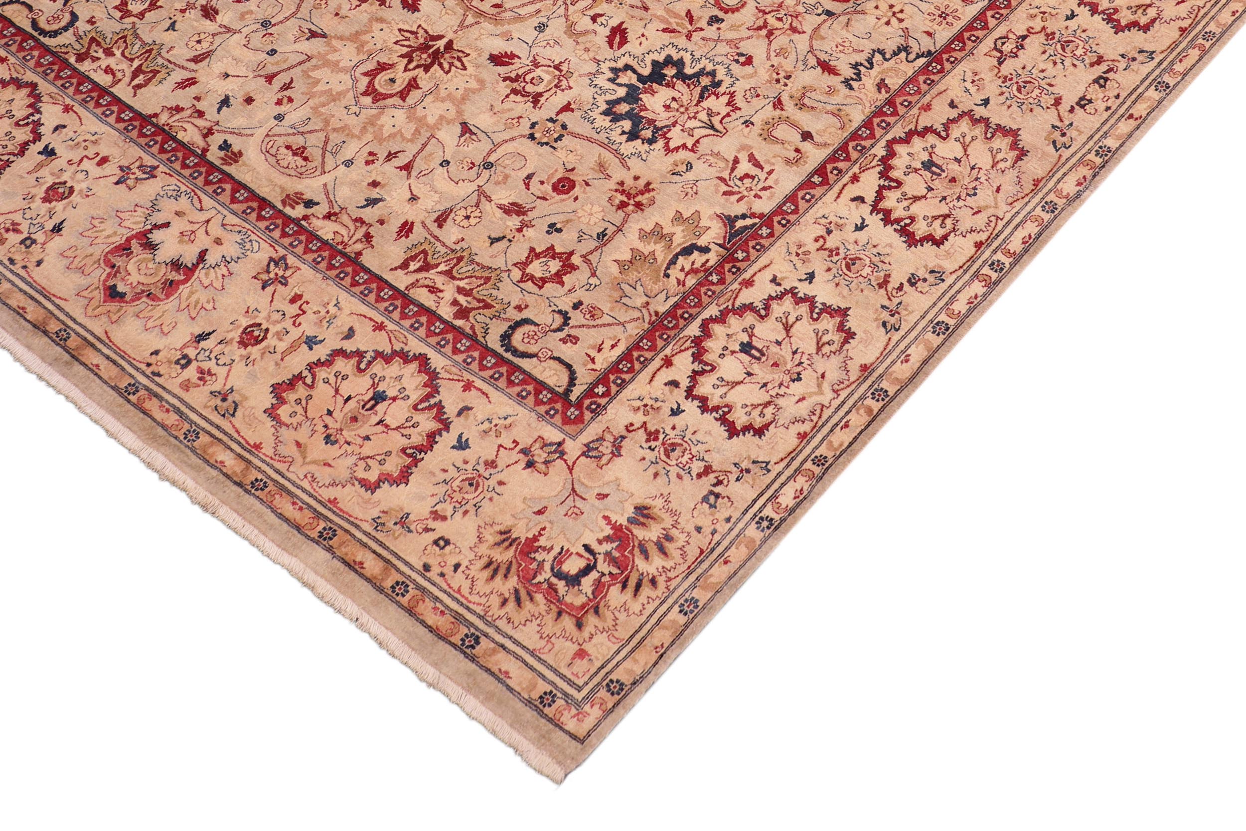 handmade Transitional Sultan Gray Lt. Brown Hand Knotted RECTANGLE 100% WOOL area rug 8 x 10