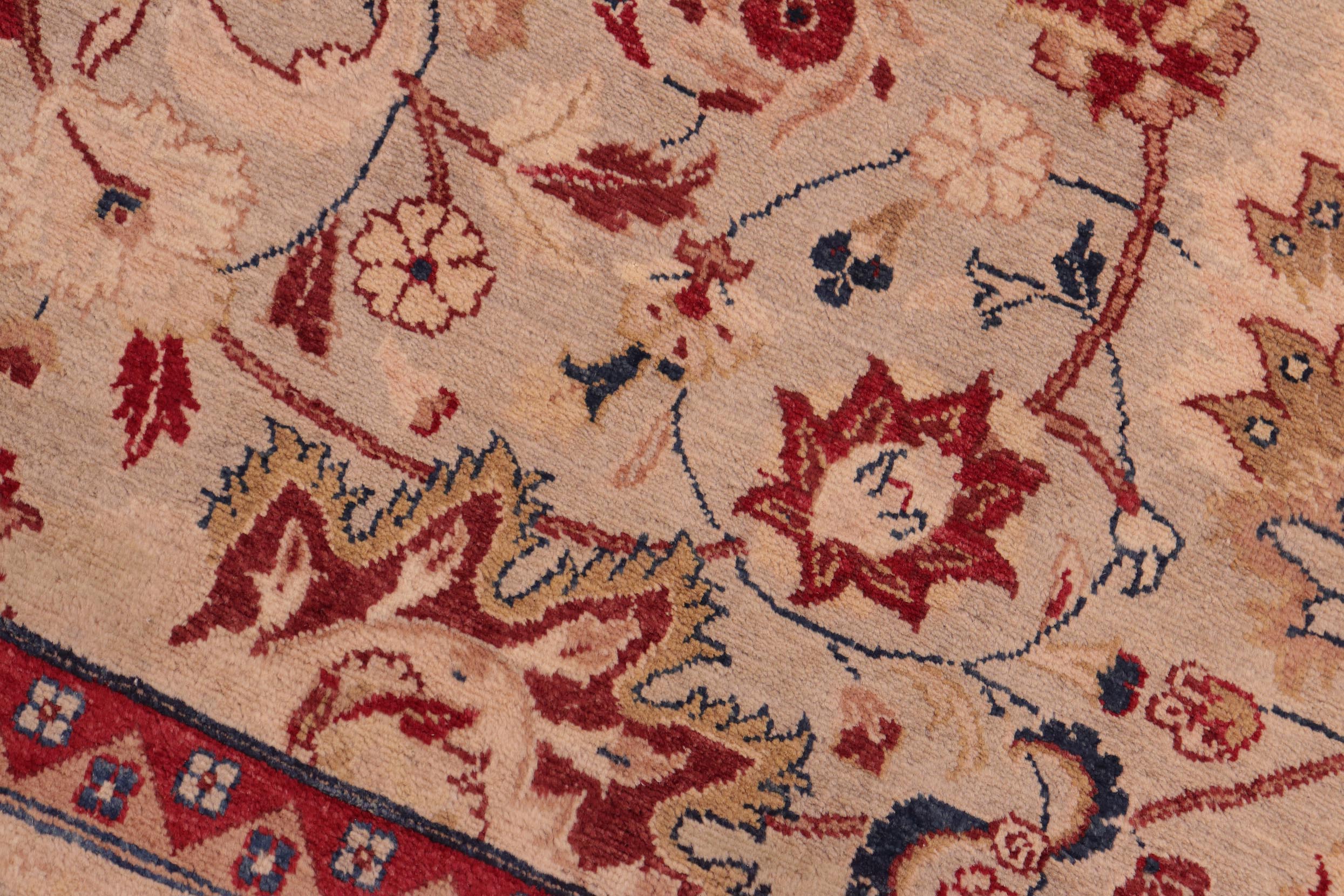 handmade Transitional Sultan Gray Lt. Brown Hand Knotted RECTANGLE 100% WOOL area rug 8x10
