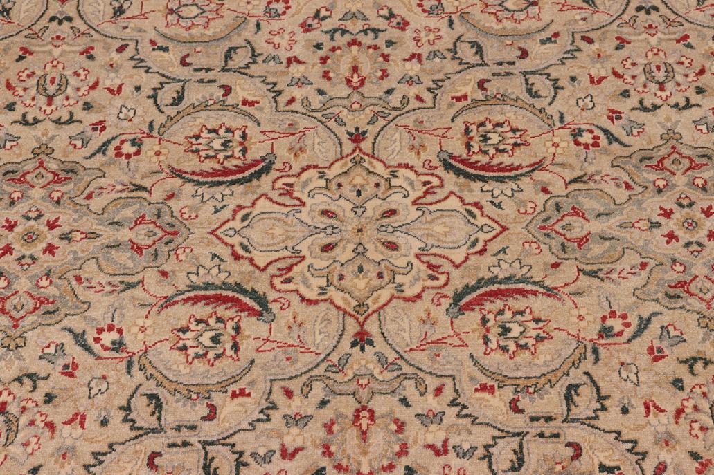 handmade Traditional Kashan Lt. Green Lt. Green Hand Knotted RECTANGLE 100% WOOL area rug 8'X10'