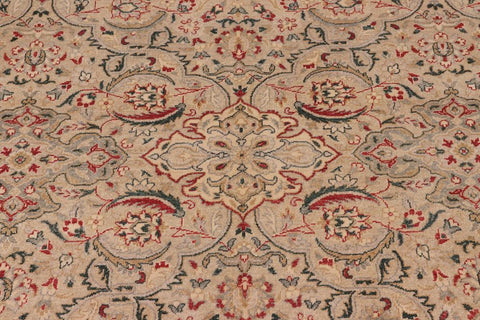 handmade Traditional Kashan Lt. Green Lt. Green Hand Knotted RECTANGLE 100% WOOL area rug 8'X10'