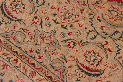 handmade Traditional Kashan Lt. Green Lt. Green Hand Knotted RECTANGLE 100% WOOL area rug 8' x 10'