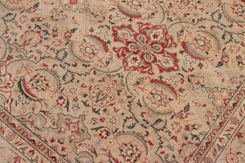 handmade Traditional Kashan Lt. Green Lt. Green Hand Knotted RECTANGLE 100% WOOL area rug 8'X10'