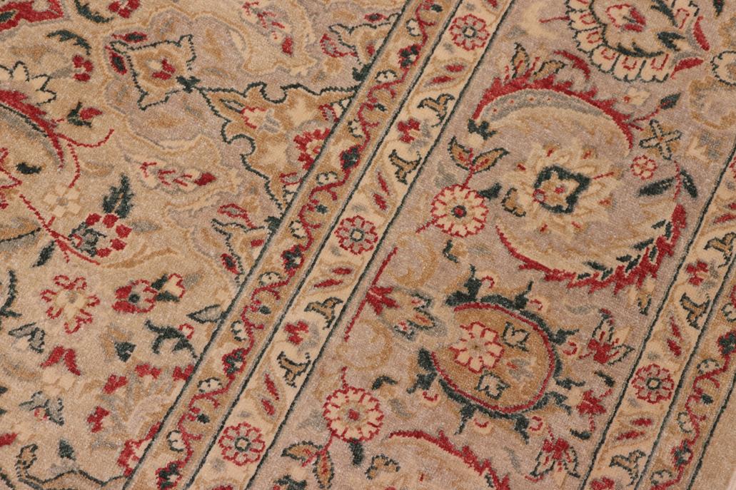 handmade Traditional Kashan Lt. Green Lt. Green Hand Knotted RECTANGLE 100% WOOL area rug 8'X10'