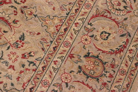 handmade Traditional Kashan Lt. Green Lt. Green Hand Knotted RECTANGLE 100% WOOL area rug 8'X10'