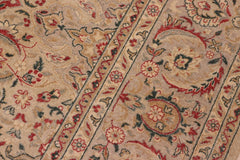 handmade Traditional Kashan Lt. Green Lt. Green Hand Knotted RECTANGLE 100% WOOL area rug 8'X10'