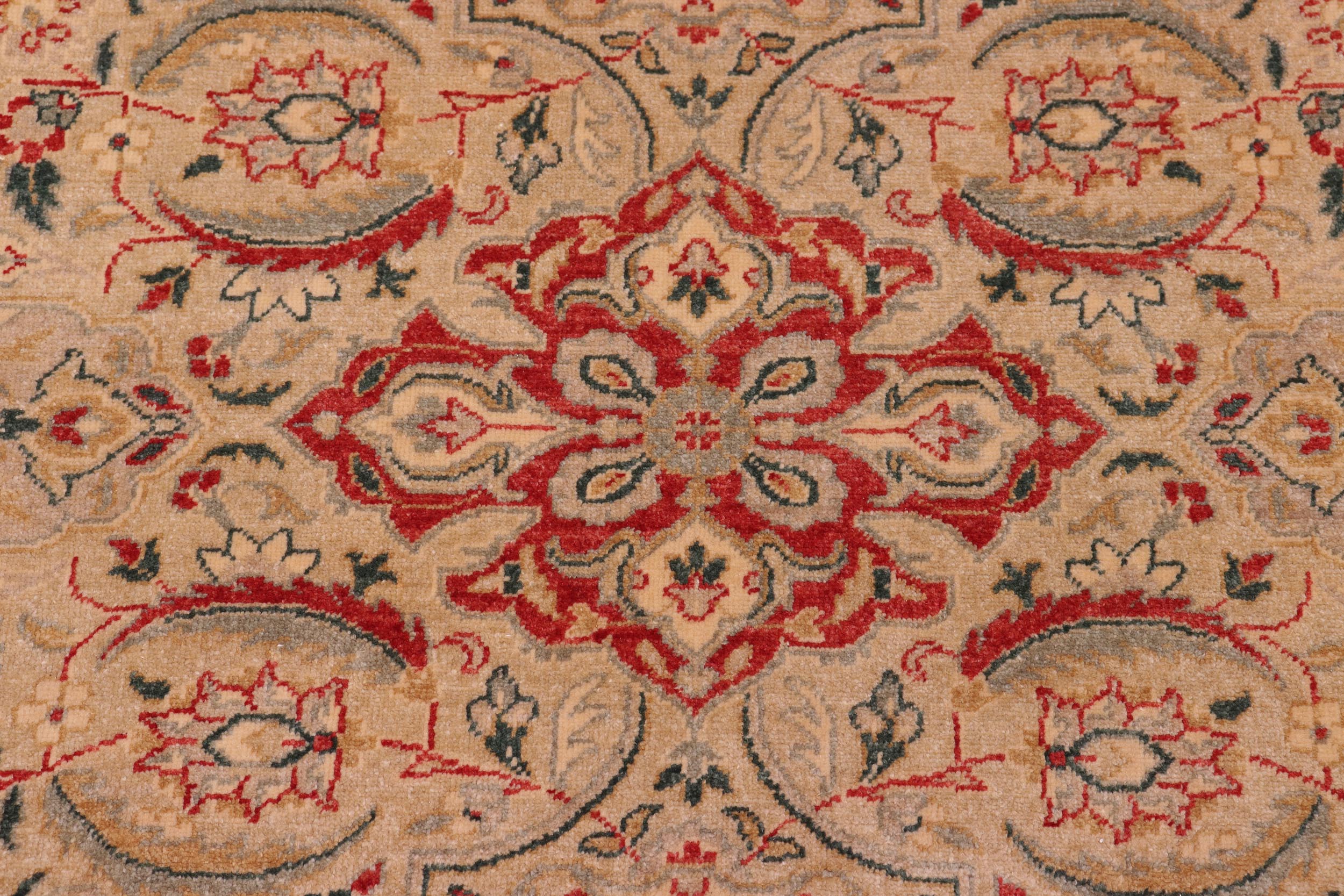 handmade Traditional Kashan Lt. Green Lt. Green Hand Knotted RECTANGLE 100% WOOL area rug 8' x 10'
