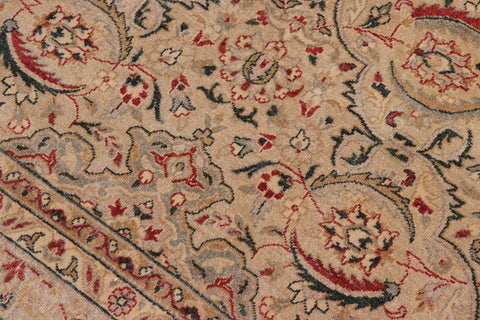 handmade Traditional Kashan Lt. Green Lt. Green Hand Knotted RECTANGLE 100% WOOL area rug 8'X10'