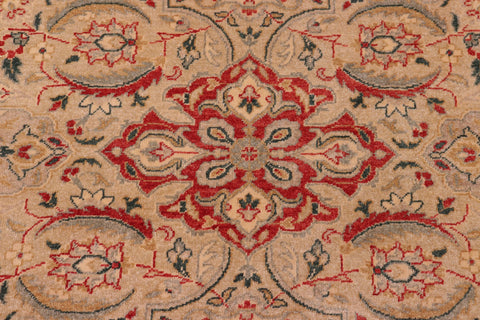 handmade Traditional Kashan Lt. Green Lt. Green Hand Knotted RECTANGLE 100% WOOL area rug 8' x 10'