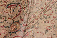 handmade Traditional Kashan Lt. Green Lt. Green Hand Knotted RECTANGLE 100% WOOL area rug 8'X10'