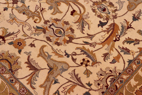 handmade Traditional  Lt. Tan Gold Hand Knotted RECTANGLE 100% WOOL area rug 8' x 10'
