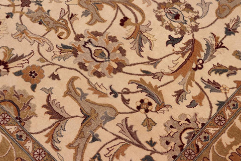 handmade Traditional  Lt. Tan Gold Hand Knotted RECTANGLE 100% WOOL area rug 8'X10'