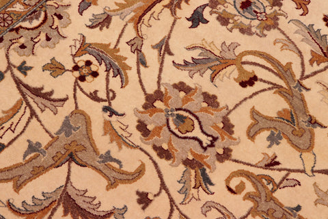 handmade Traditional  Lt. Tan Gold Hand Knotted RECTANGLE 100% WOOL area rug 8' x 10'