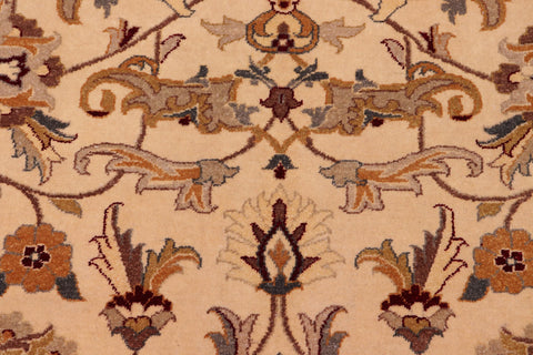 handmade Traditional  Lt. Tan Gold Hand Knotted RECTANGLE 100% WOOL area rug 8' x 10'