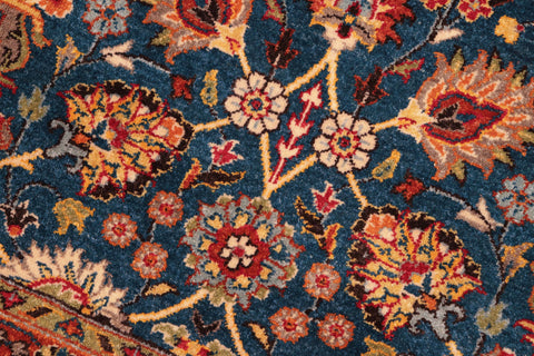 handmade Transitional Design Blue Beige Hand Knotted RECTANGLE 100% WOOL area rug 8' x 10'