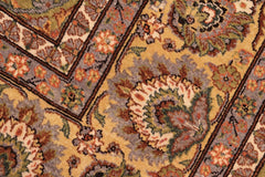 handmade Traditional Design Green Gold Hand Knotted RECTANGLE 100% WOOL area rug 8'X10'