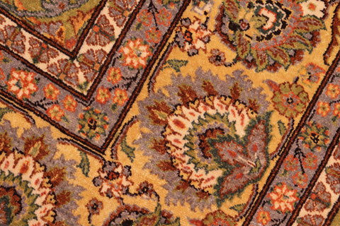 handmade Traditional Design Green Gold Hand Knotted RECTANGLE 100% WOOL area rug 8' x 10'