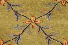 handmade Transitional Design Green Blue Hand Knotted RECTANGLE 100% WOOL area rug 8'X10'