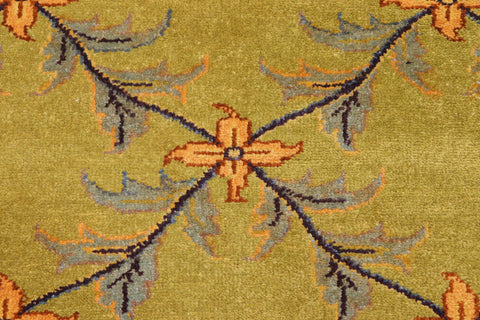 handmade Transitional Design Green Blue Hand Knotted RECTANGLE 100% WOOL area rug 8' x 10'