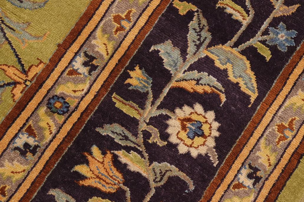 handmade Transitional Design Green Blue Hand Knotted RECTANGLE 100% WOOL area rug 8'X10'