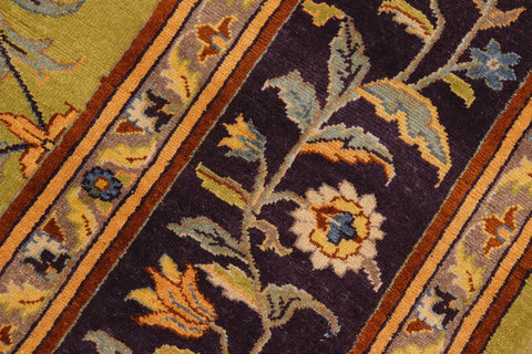 handmade Transitional Design Green Blue Hand Knotted RECTANGLE 100% WOOL area rug 8' x 10'