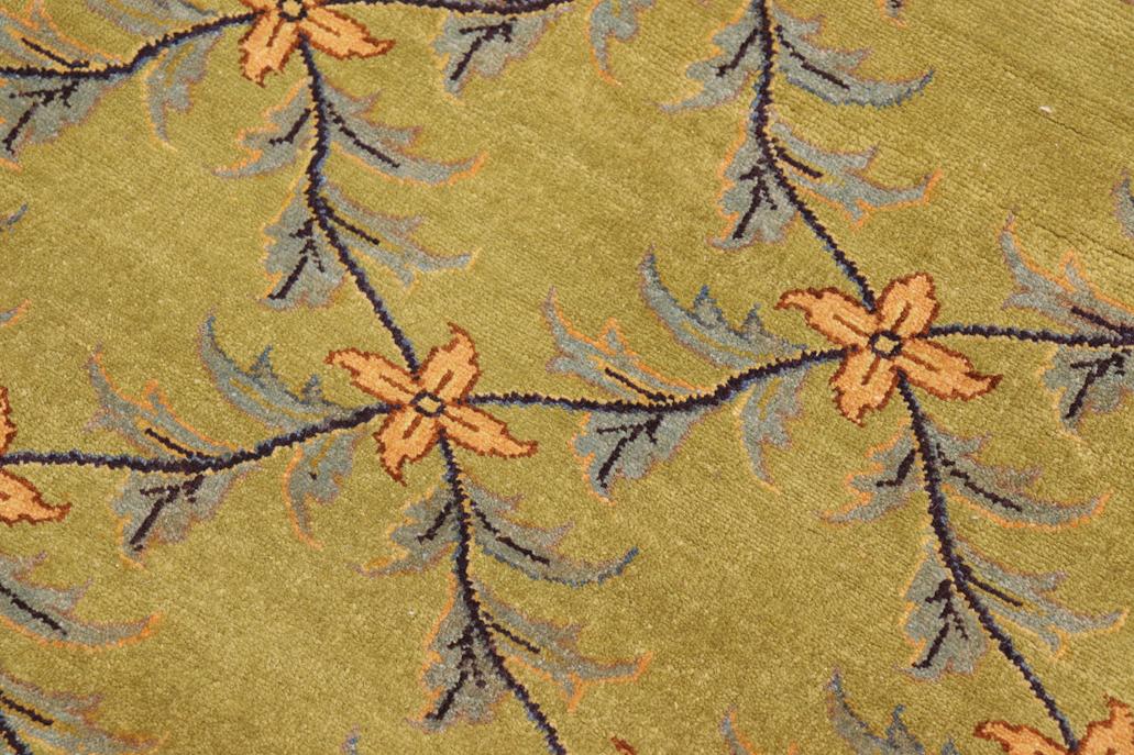 handmade Transitional Design Green Blue Hand Knotted RECTANGLE 100% WOOL area rug 8'X10'