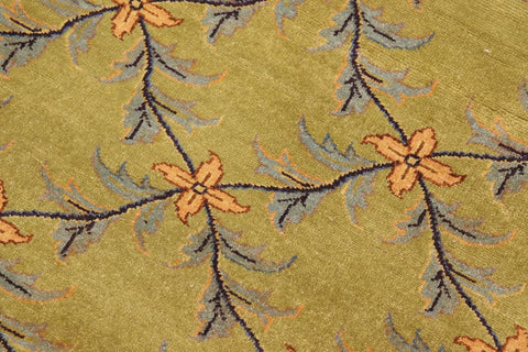 handmade Transitional Design Green Blue Hand Knotted RECTANGLE 100% WOOL area rug 8'X10'