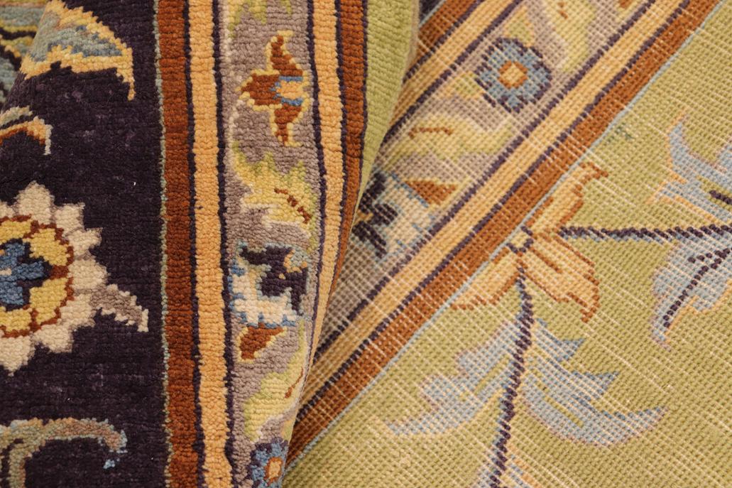 handmade Transitional Design Green Blue Hand Knotted RECTANGLE 100% WOOL area rug 8'X10'