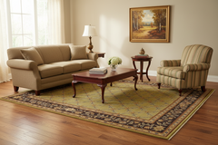 handmade Transitional Design Green Blue Hand Knotted RECTANGLE 100% WOOL area rug 8'X10'