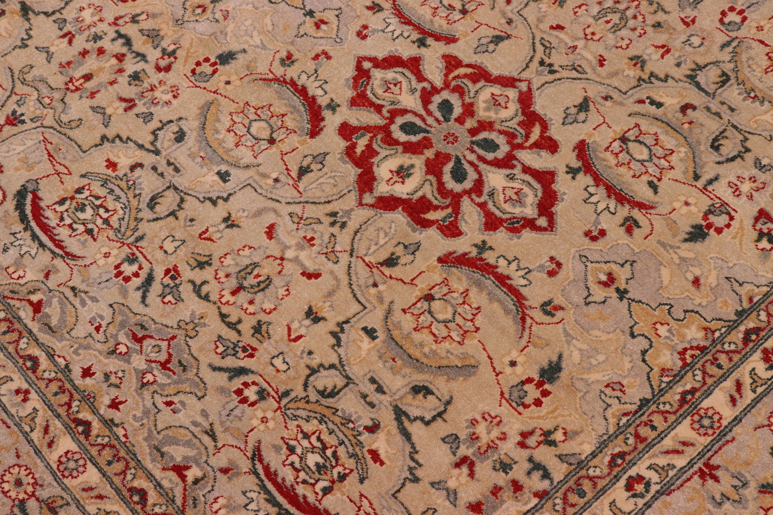 handmade Traditional Design Lt. Gray Gray Hand Knotted RECTANGLE 100% WOOL area rug 8' x 10'