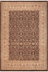 handmade Traditional Tabriz Brown Tan Hand Knotted RECTANGLE 100% WOOL area rug 8'X10'