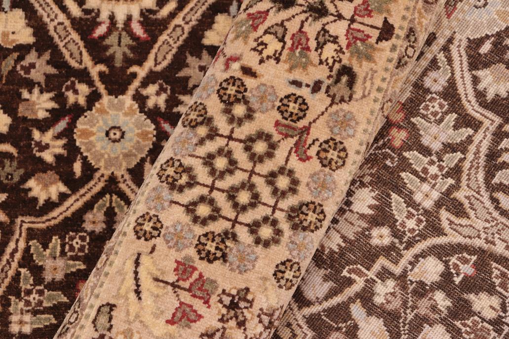 handmade Traditional Tabriz Brown Tan Hand Knotted RECTANGLE 100% WOOL area rug 8'X10'