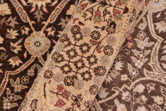 handmade Traditional Tabriz Brown Tan Hand Knotted RECTANGLE 100% WOOL area rug 8'X10'