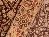 handmade Traditional Tabriz Brown Tan Hand Knotted RECTANGLE 100% WOOL area rug 8x10